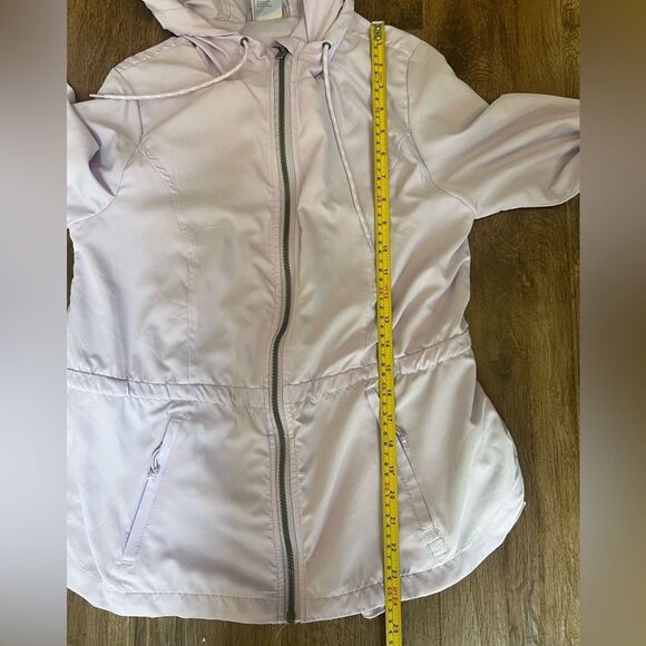 Avalanche Windbreaker Hooded Jacket Sz Small Lavender Zip Pockets Breathable - Picture 5 of 7